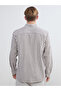 Giyçık Storeden Mürdüm Regular Fit Striped Men's Shirt - 4