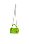 Women Faux Leather Soft Handbag in Lime Green - 2
