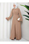 Women's Embroidered Detailled Double Birthday Dress with Sleeves, Two Pieces - 3