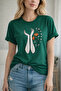 Flower and Hands Printed Cotton Relaxed Fit Round Neck Unisex T-Shirt