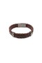 Brown Multi-Layered Genuine Leather Men's Bracelet – Metal Detailed, Magnetic Clasp-148 - 2