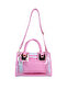 Women Pink Clear Hand Bag with Pouch
