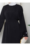 Women's Embroidered Detailled Double Birthday Dress with Sleeves, Two Pieces - 4