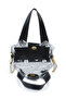 Women Black Daisy Floral Print Hand Bag - 7