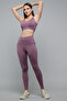 Women's Purple Solid Sports Bra with Scoop Neck - 3