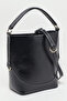 Women's Black Textured Shoulder Bag - 3