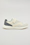 Boy's Cream Color Block Velcro Sneakers