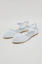 Girl's Silver–colored Mesh Flat Shoes - 2