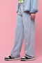 Girl's Blue Embroidered Straight Fit Jeans with Button Closure - 2
