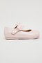 Girl's Pink Appliqued Mary Jane Shoes