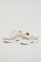 Girl's Beige Color Block Lace-Up Sneakers - 4