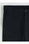 Black Slim Fit Gabardine Men's Trousers - 3