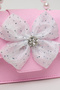 Girl's Pink Bow Detail Top Handle Bag - 4