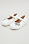 Girl's Cream Appliqued Mary Jane Shoes - 2