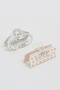 Women's Purple 2 Piece Embellished Claw Clips - 2