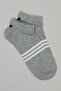 Men's Gray 3 Pack Striped Ankle Socks - 3