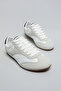 Men's Beige Color Block Lace-Up Sneakers - 3