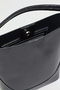 Women's Black Textured Shoulder Bag - 5