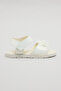 Girl's Cream Embellished Ankle Loop Flat Sandals