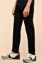 Boy's Black Solid Jeans with Button Closure - 2
