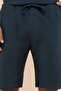 Men's Green Textured Shorts with Drawstring Waist - 5