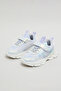 Girl's White Color Block Velcro Sneakers - 2