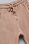 Boy's Beige Striped T-Shirt and Joggers Set - 4