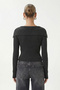 Women's Terra Corded Buttoned Anthracite Knitwear Cardigan - 7