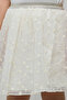Girl's Cream Embroidered Top and Skirt Set - 6