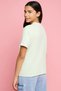 Girl's Green Graphic Print T-Shirt with Crew Neck and Short Sleeves - 4