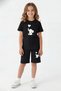 3-Piece Round Neck T-Shirt and Colorful Capri Pants with Print Detail 6-Piece Girls' Bottom and Top Set - 4