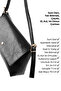 Wrinkled Textured Black Shk302 Faux Leather, Single Compartment with Snap Fasteners, Hand, Arm and Shoulder Bag - 6