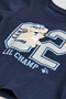 Boy's Dark blue Graphic Print T-Shirt with Crew Neck and Short Sleeves - 2