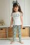 Gepp Printed Girls' Peplum T-Shirt and Floral Leggings Set - 3-Piece Set - 2