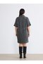 Gray High Collar Dress - 4