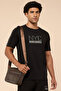 Men's Black Typography Print T-Shirt with Crew Neck and Short Sleeves - 3