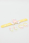Girl's Yellow Hair Accessories & Slap Bracelet Set