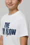 Boy's Cream Printed T-Shirt with Crew Neck and Short Sleeves - 4