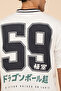 Men's Cream Typography Print T-Shirt with V-Neck and Short Sleeves - 5