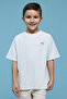 Boy's Cream Textured T-Shirt with Crew Neck & Short Sleeves