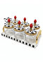 Glass & Ceramic Candy Pot Set with Tray