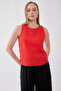 Viscose Linen Zero-Sleeve Blouse with Buttons on the Sides - 4