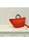 Crochet Knitted Women's Bag with Lining and Metallic Closure 57X31 cm - 2
