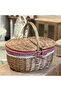 سلة رحلات خوص بغطاءWicker Picnic Basket with Lid