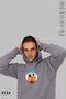 Unisex Hoodie Long Sleeve Couple Love Printed Hooded Oversized 100% Cotton Combed Cotton Sweatshirt - 3
