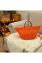Crochet Knitted Women's Bag with Lining and Metallic Closure 57X31 cm - 4