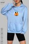 Unisex Hoodie Long Sleeve Couple Love Printed Hooded Oversized 100% Cotton Combed Cotton Sweatshirt - 2