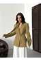 Premium Padded Scarf and Waist-Slit Blazer Jacket Diena - 6