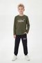 3-Piece Crew Neck Sweatshirt and Sweatpants, Printed Detail 6-Piece Boys Top and Bottom Set - 4