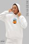 Unisex Hoodie Long Sleeve Couple Love Printed Hooded Oversized 100% Cotton Combed Cotton Sweatshirt - 4